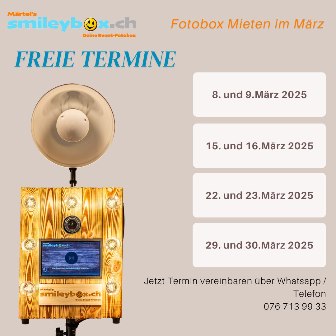 Freie Termine Fotobox Mieten